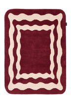 Rouge d'orage – Tapis en laine wavy - Bordeaux Rouge d'orage
