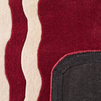 Rouge d'orage – Tapis en laine Davy - Bordeaux Rouge d'orage