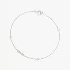Bracelet "Trio Linéaire" D0,07/10 - Or Blanc