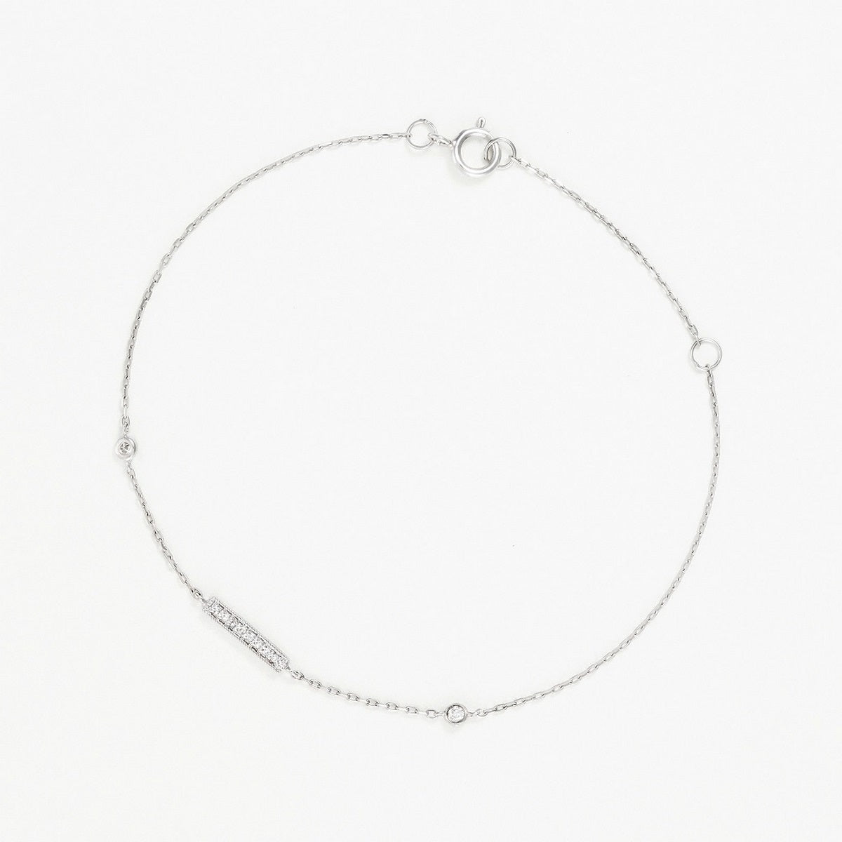 Bracelet "Trio Linéaire" D0,07/10 - Or Blanc