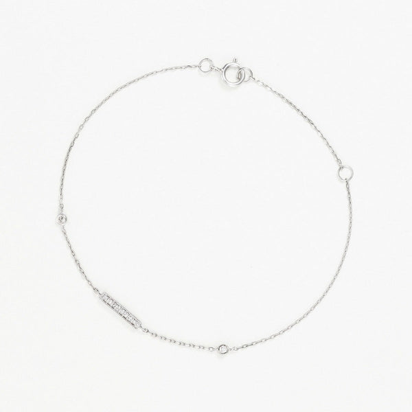 Bracelet "Trio Linéaire" D0,07/10 - Or Blanc