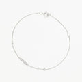 Bracelet "Trio Linéaire" D0,07/10 - Or Blanc 375/1000