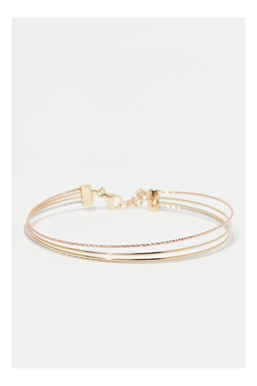 Bracelet "Raymond " Or Tricolore 375/1000