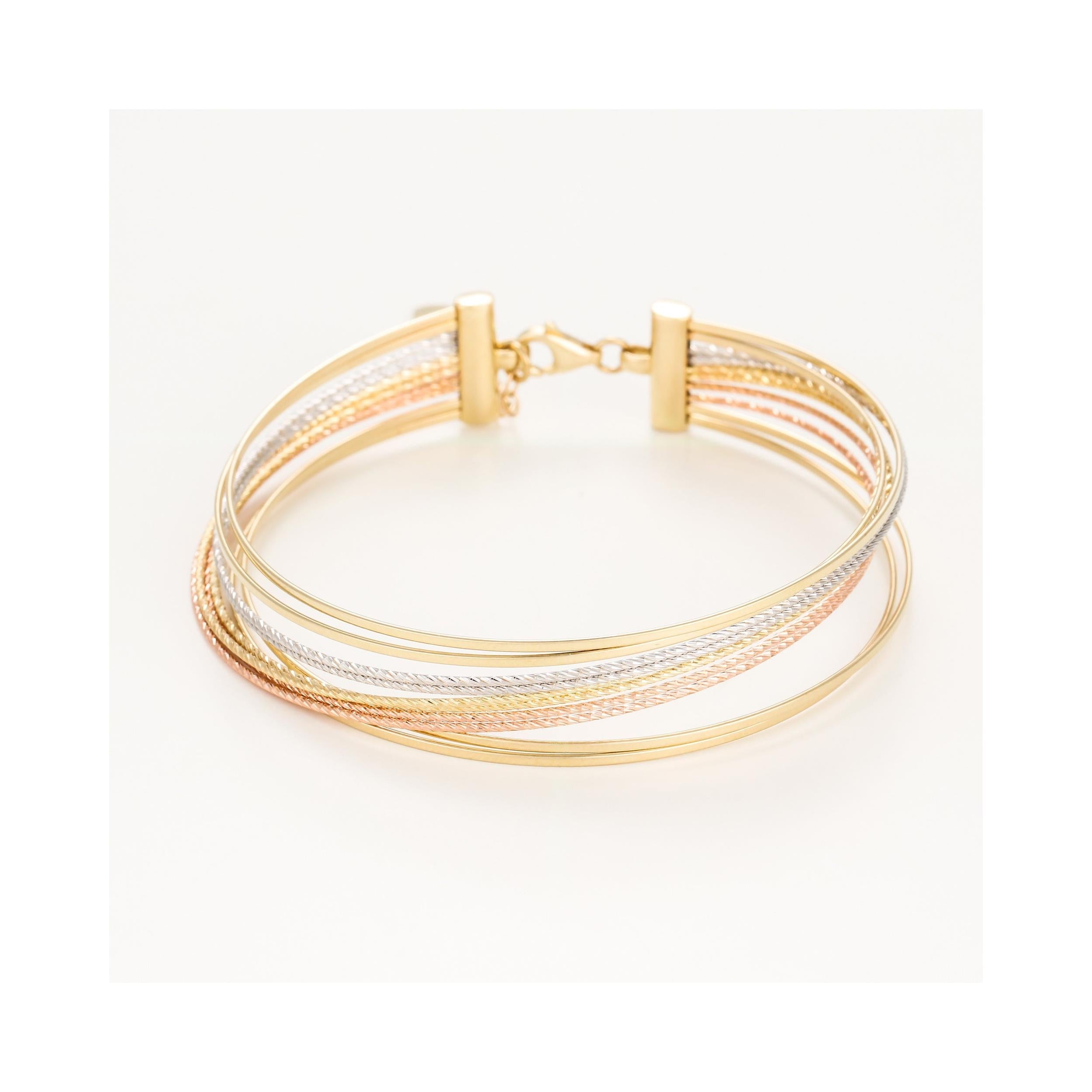 Bracelet " Fabiola" Or Tricolore 375/1000