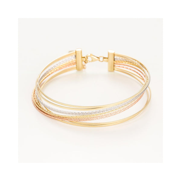 Bracelet " Fabiola" Or Tricolore 375/1000