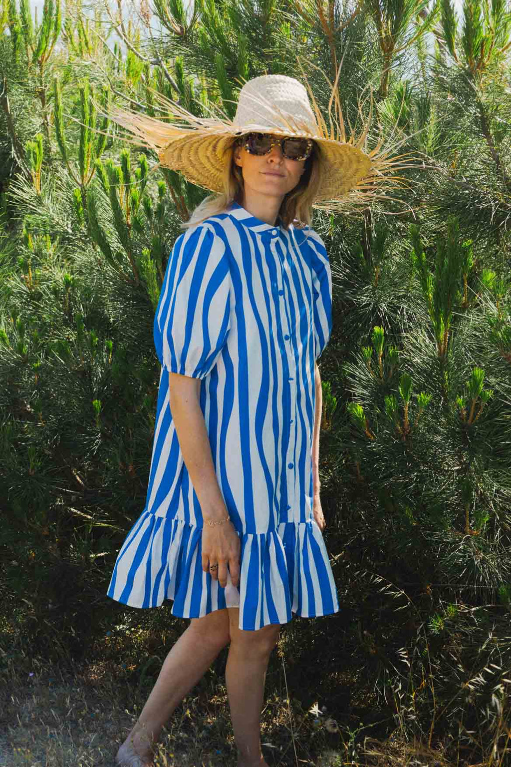 Robe Clementine Blue Lines