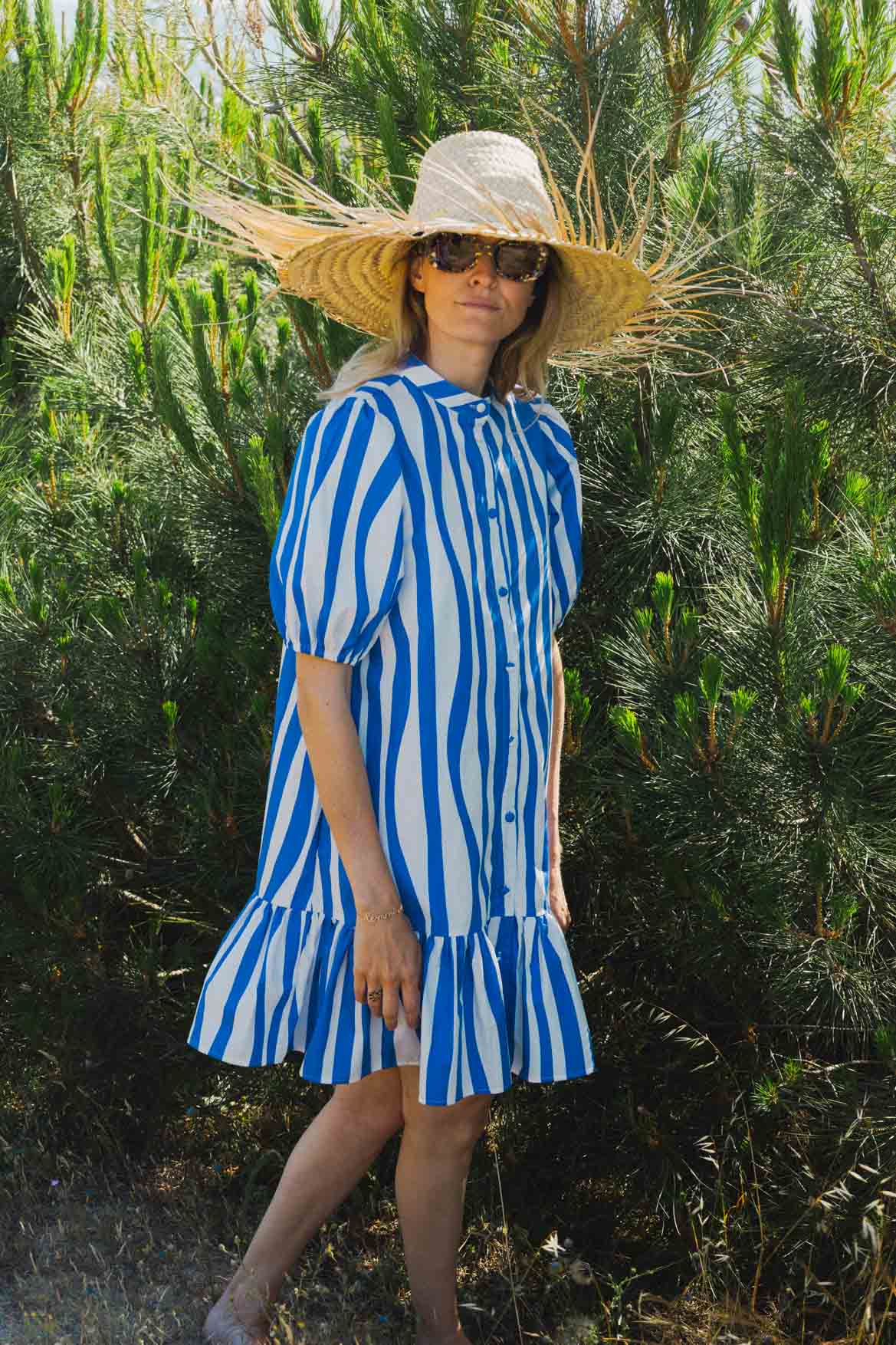 Robe Clementine Blue Lines