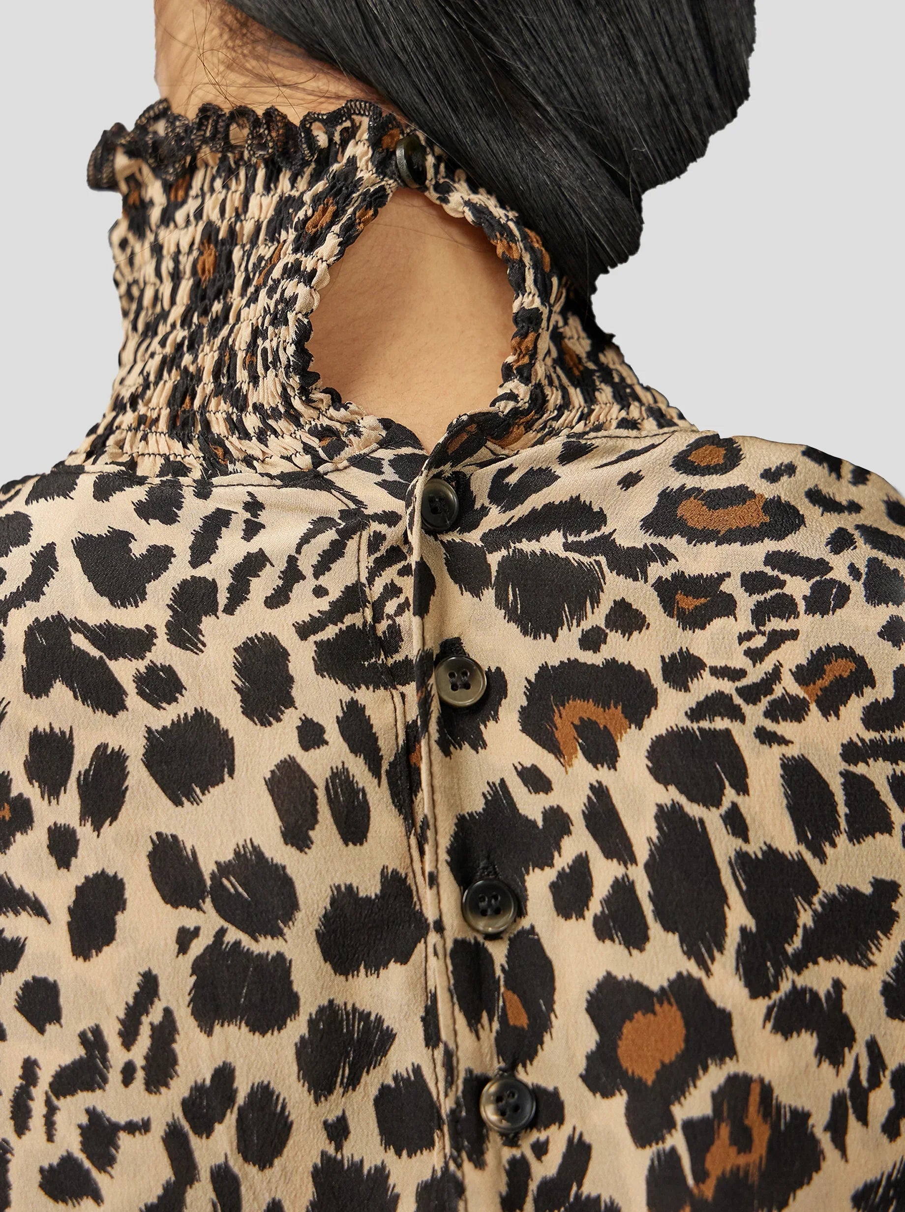 Robe Dries En Imprimé Léopard Soyeux
