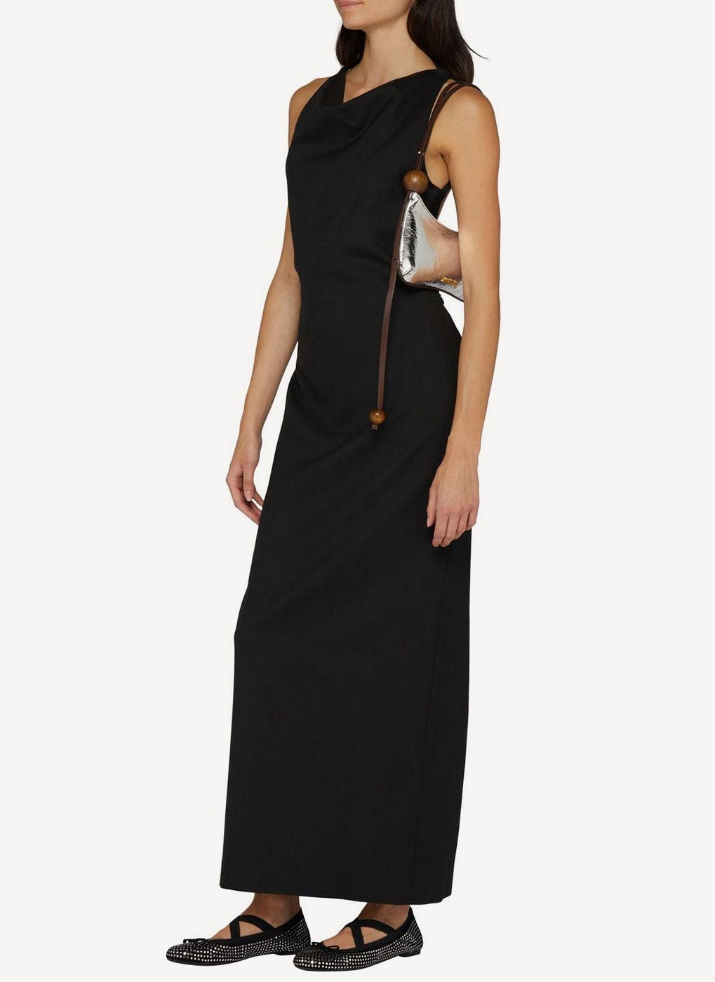 Rohe - Robe Longue Sans Manches À Dos Ouvert - Black - Femme