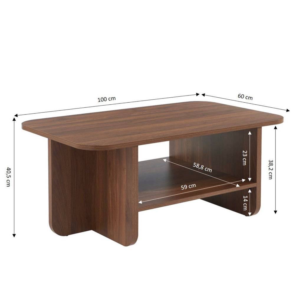 Rokia - Table Basse - Effet Noyer