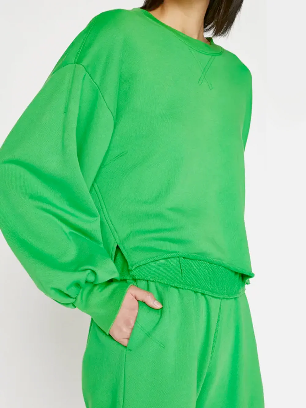 Short Rolled Up - Bright Peridot
