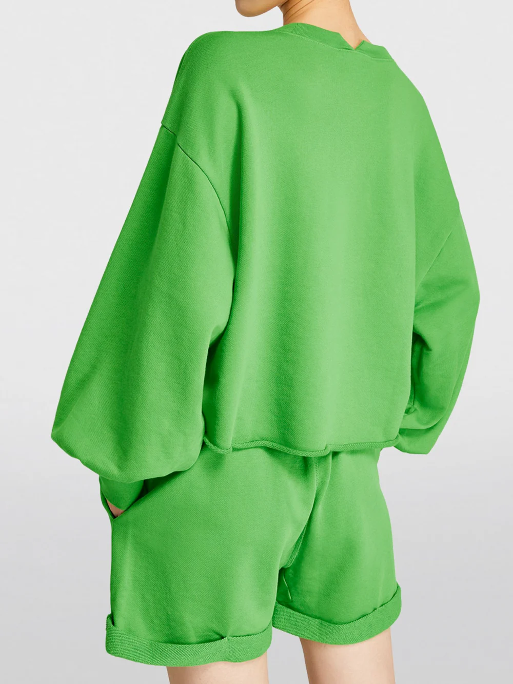 Short Rolled Up - Bright Peridot