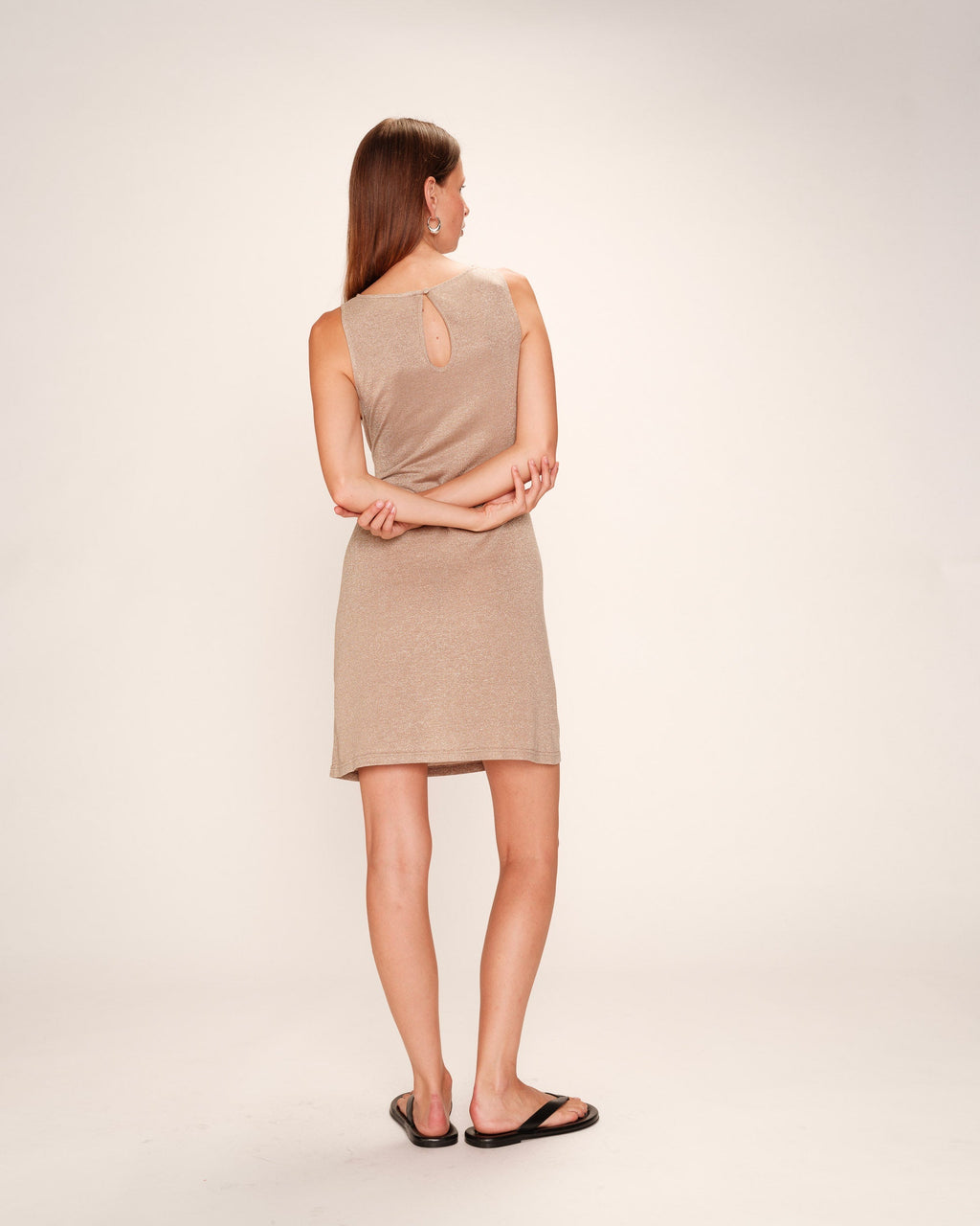 Robe Courte Rolling - Taupe