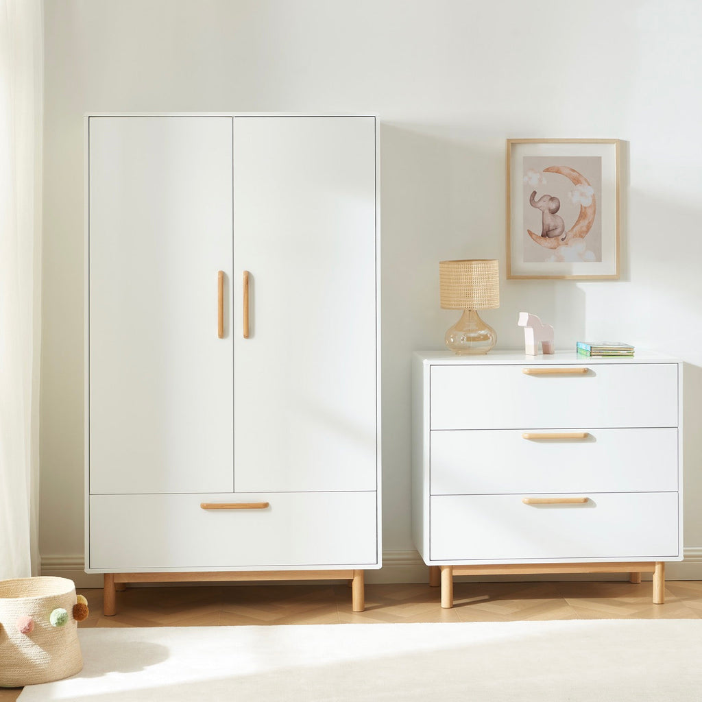 Rome - Armoire Enfant 2 Portes - Blanc