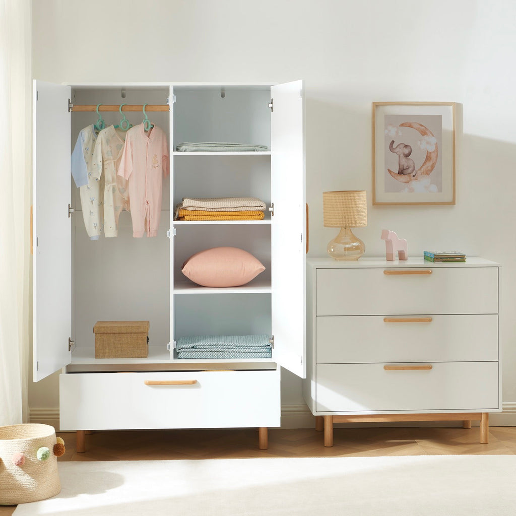 Rome - Armoire Enfant 2 Portes - Blanc
