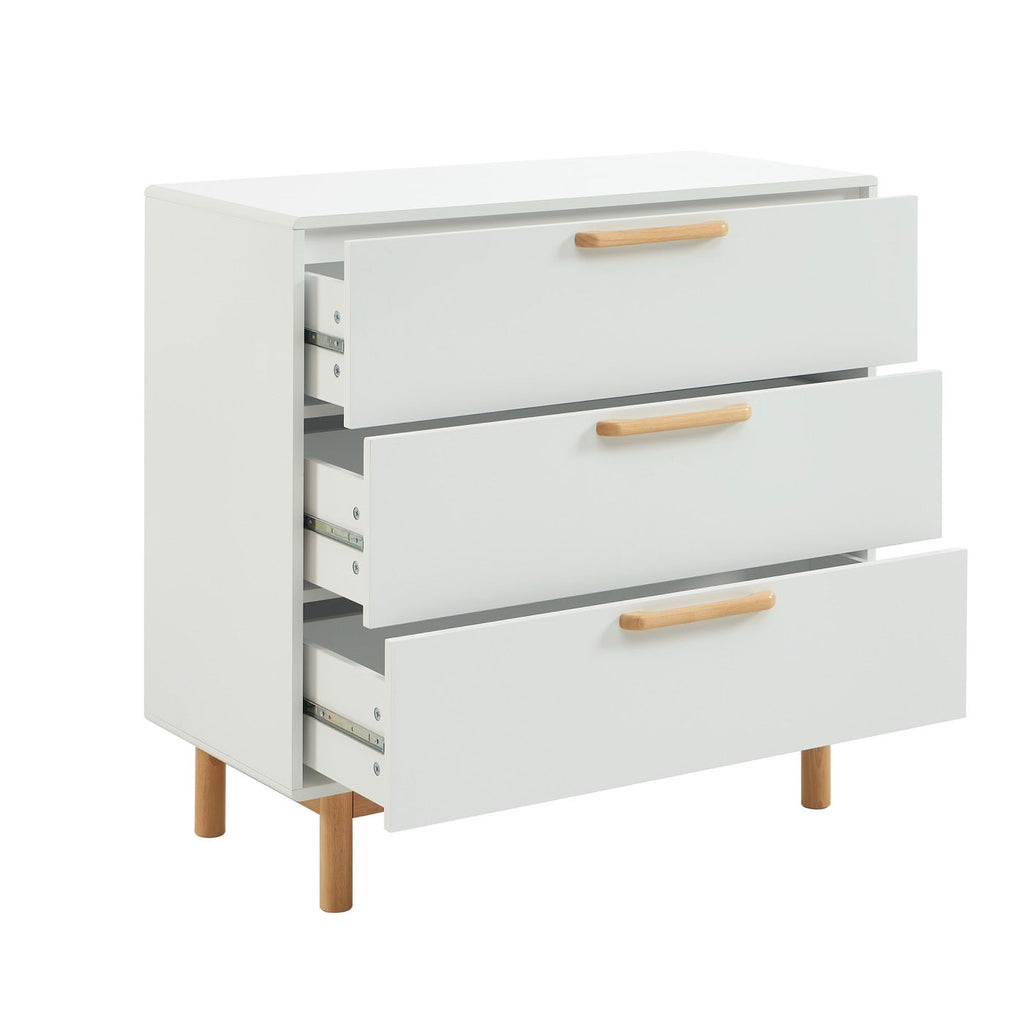 Rome - Commode Enfant 3 Tiroirs - Blanc