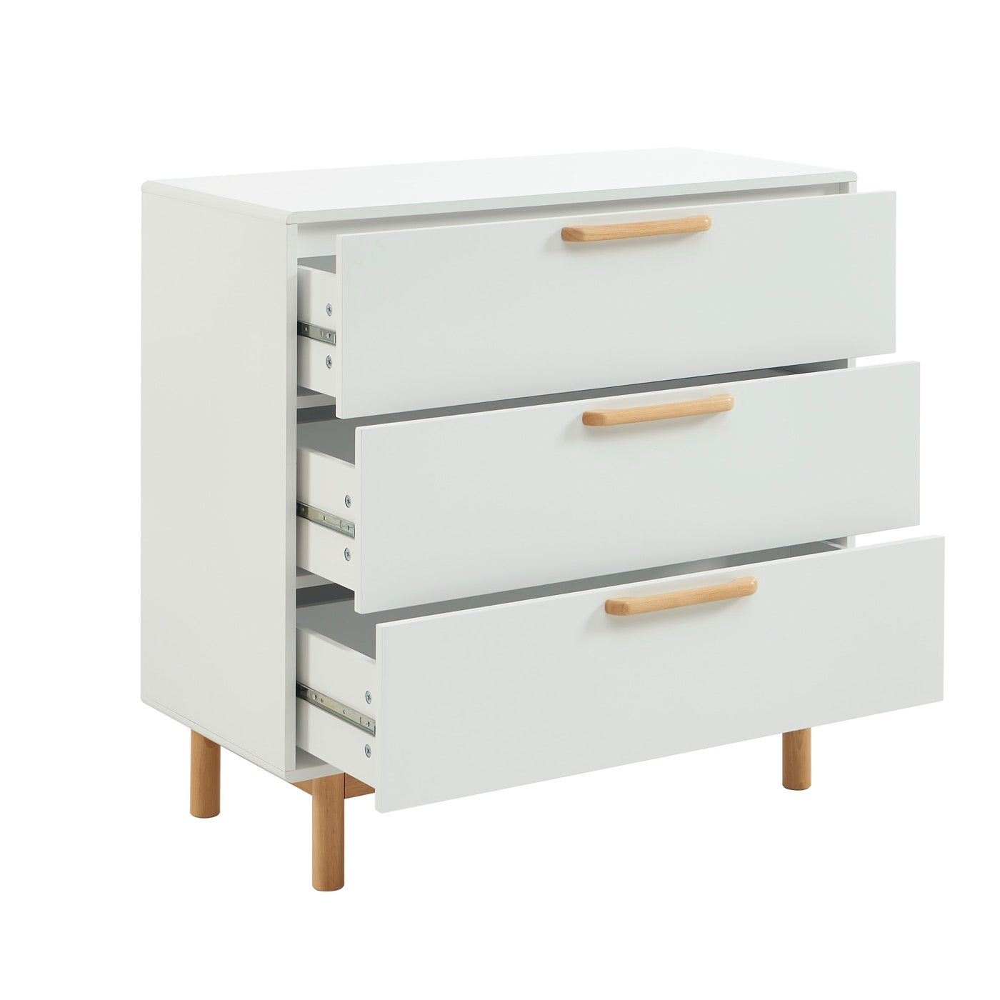 Rome - Commode Enfant 3 Tiroirs - Blanc