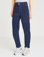 Reiko - Jean Baggy Romie Velvet H23 - Dark Navy - Femme