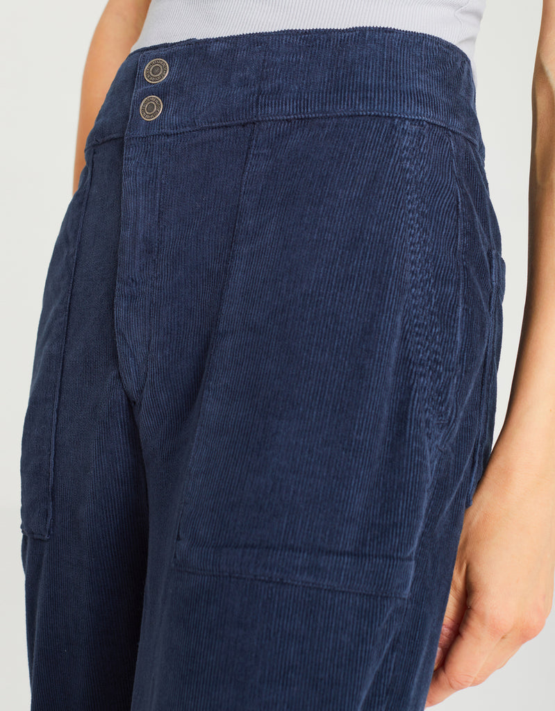 Reiko - Jean Baggy Romie Velvet H23 - Dark Navy - Femme