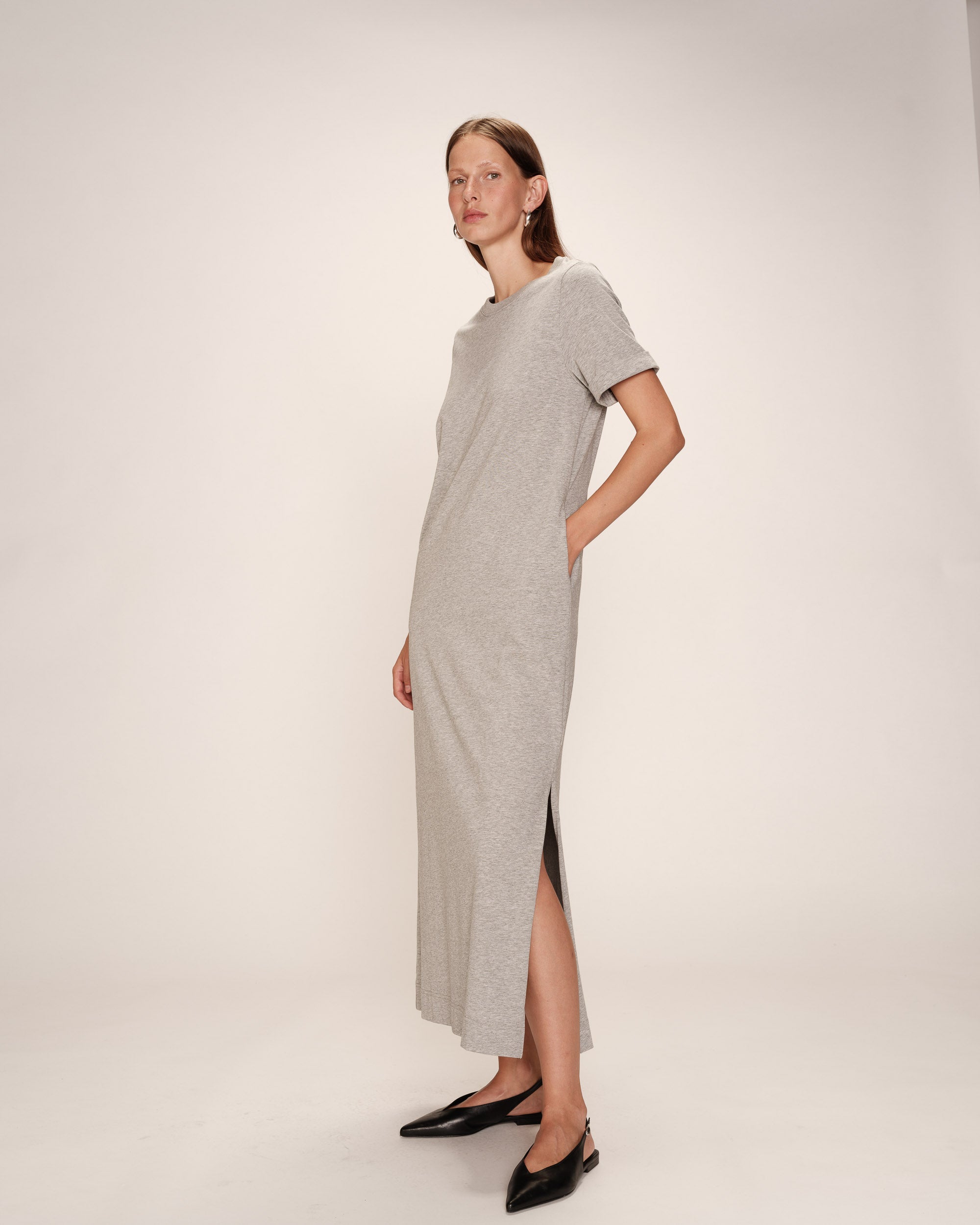 Robe Mi-Longue Rosalie - Gris