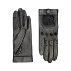 Gants Rose Cuir Non Doublés - Noir Tactile - Femme
