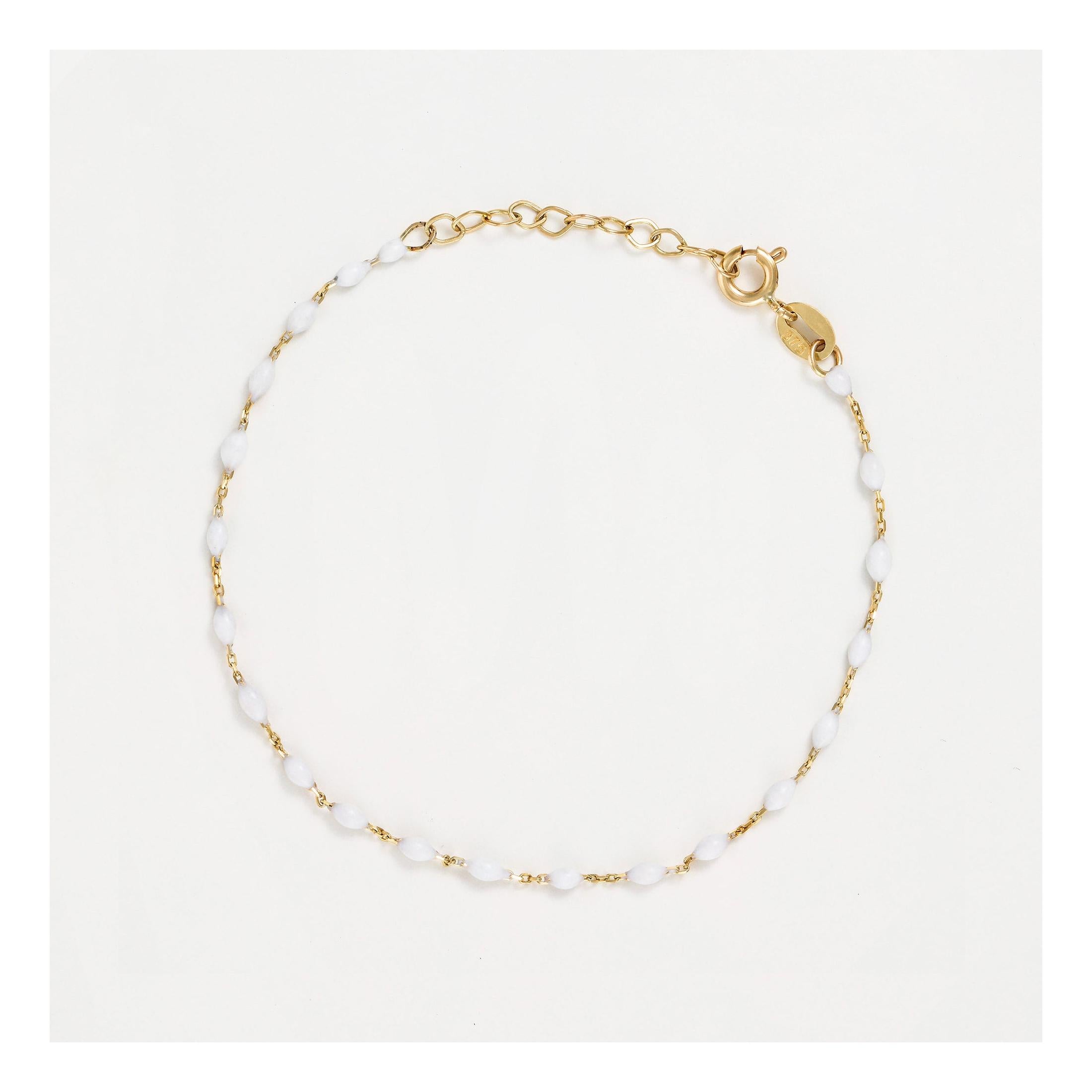 Bracelet " Amada Blanc" Or Jaune 375/1000