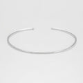 Bracelet "Divided Line Bangle" D0,07Ct/36 - Or Blanc 375/1000