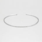 Bracelet "Divided Line Bangle" D0,07Ct/36 - Or Blanc 375/1000