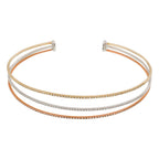 Bracelet "3 Lines Bangle" Diamants 0,28Ct/156 - Or Tricolore