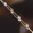Bracelet "Pépites Multicolores 6,9Ct/8" Or Jaune 375/1000