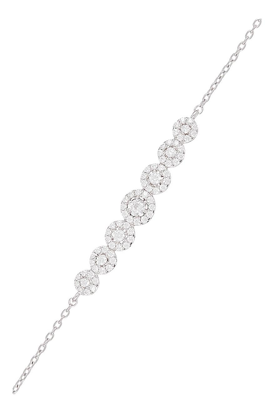 Bracelet "Diadème" Or Blanc 375/1000