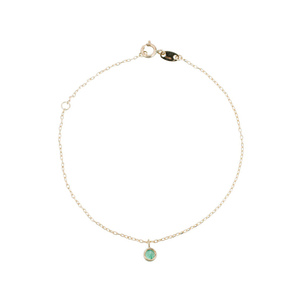 Bracelet "Rond Emeraude Or Jaune 375/1000