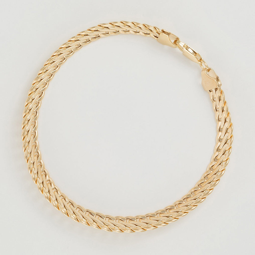 Bracelet Maille "Ares" Or Jaune 375/1000