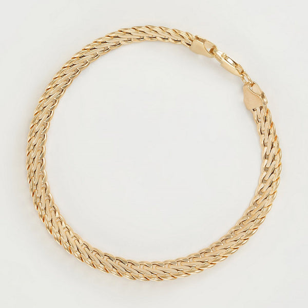 Bracelet Maille "Ares" - Or Jaune 375/1000