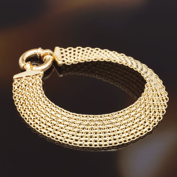 Bracelet "Maille Calera Fermoir Bouée" Or Jaune 375/1000