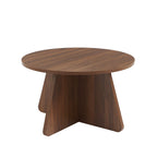 Ruba - Table Basse Ronde - Effet Noyer