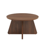 Ruba - Table Basse Ronde - Effet Noyer