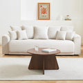 Ruba - Table Basse Ronde - Effet Noyer