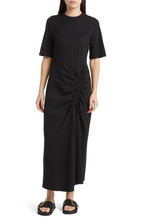 Robe Ruched Front Tie - Black