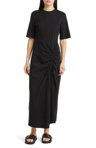 Robe Ruched Front Tie - Black