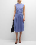 Robe Ruched Sleeveless Midi - Coastal Blue