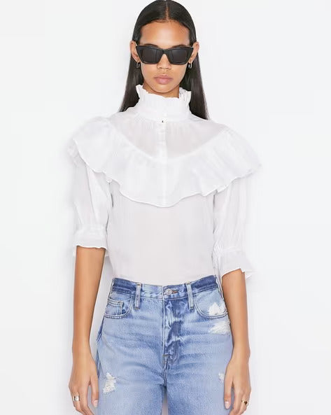 Top Ruffle Flounce - Blanc