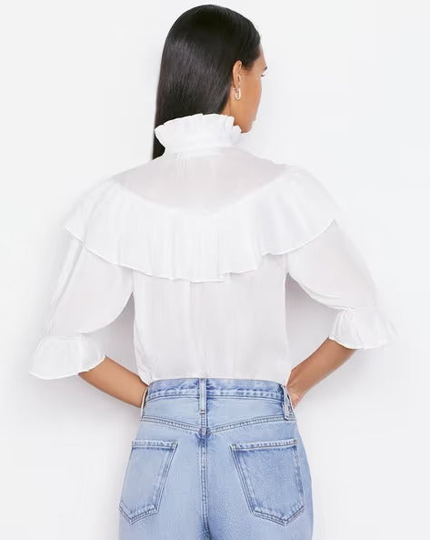 Top Ruffle Flounce - Blanc