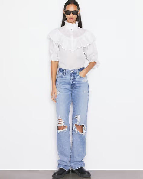Top Ruffle Flounce - Blanc