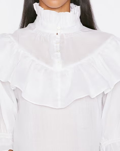 Top Ruffle Flounce - Blanc