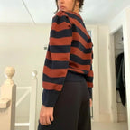 Sweat Rugby Shirred - Sable Multi