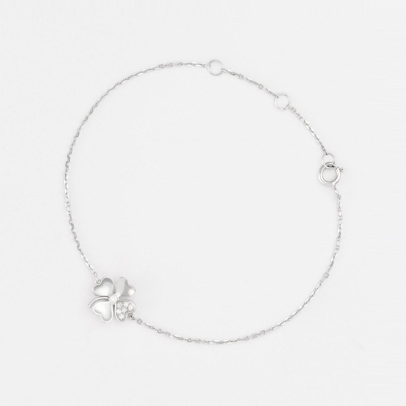 Bracelet "Souffle D'Or" D0,047/7 - Or Blanc 375/1000