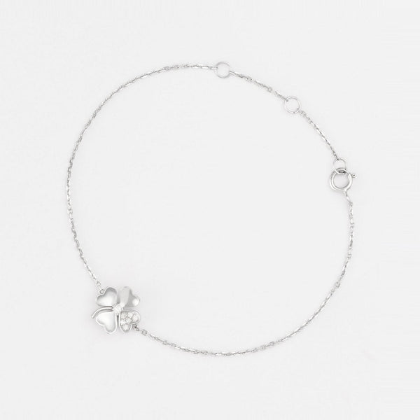 Bracelet "Souffle D'Or" D0,047/7 - Or Blanc 375/1000