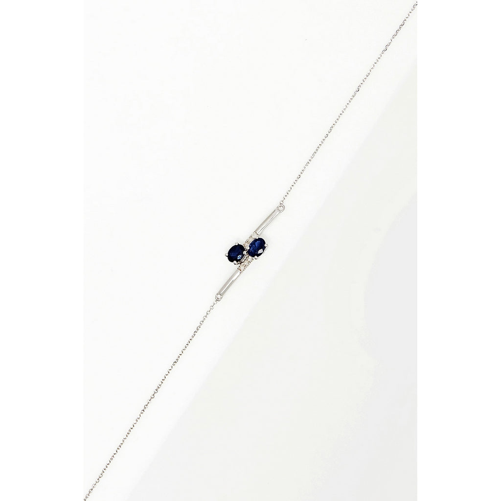 Bracelet "Cayagan" D 0,03/6 Sa 0,5/2 - Or Blanc 375/1000