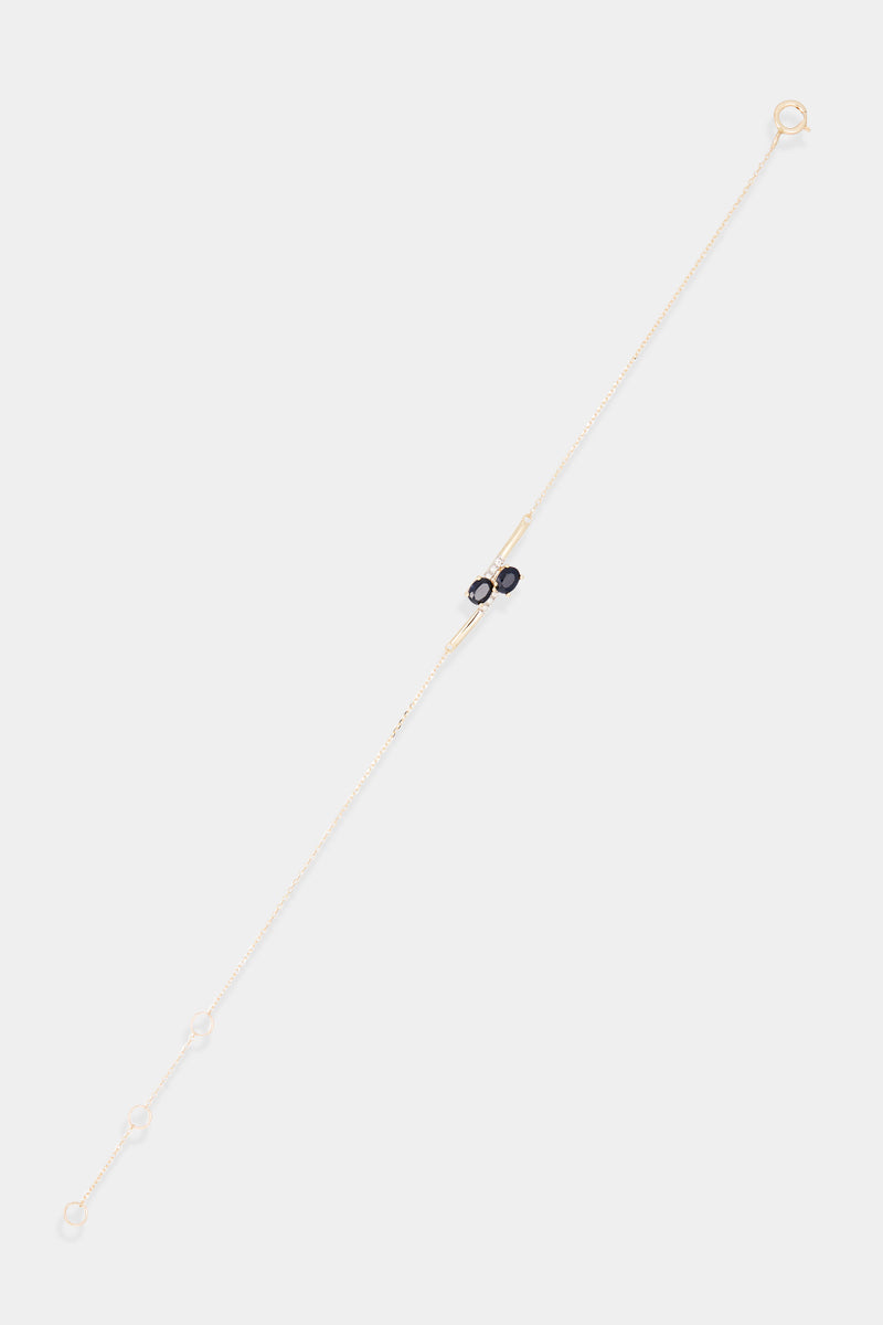 Bracelet "Cayagan" D 0,033/6 & Sa0,5/2 - Or Jaune 375/1000
